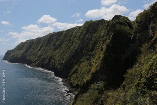 green cliffs at the atlantic