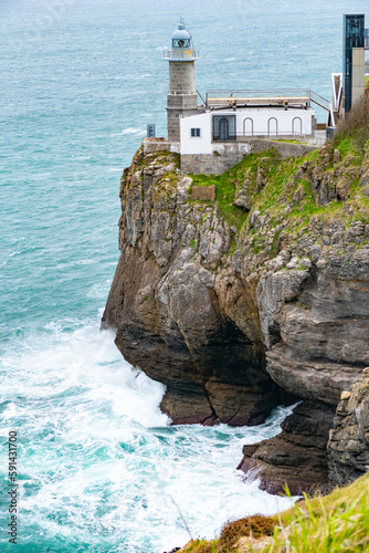 Santa Catalina Light House in Lekeitio, Basque Country, Spain photo