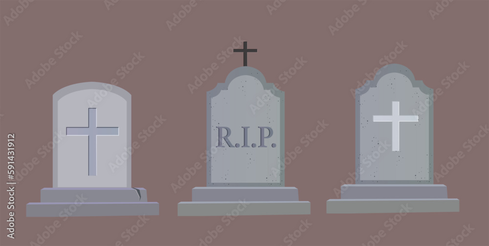 Gravestone, Tombstone, Headstone vector