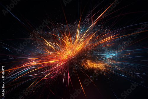 fireworks on black background