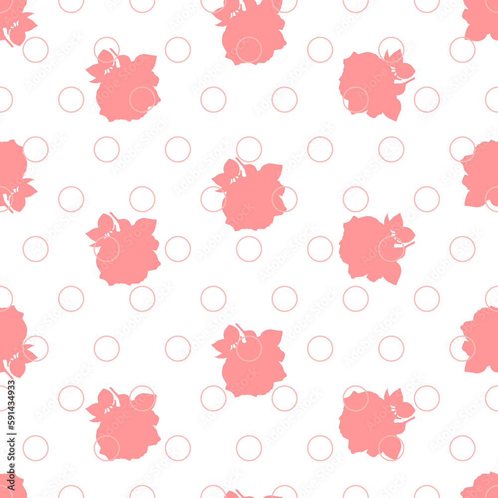 Seamless pattern with pink beautiful roses