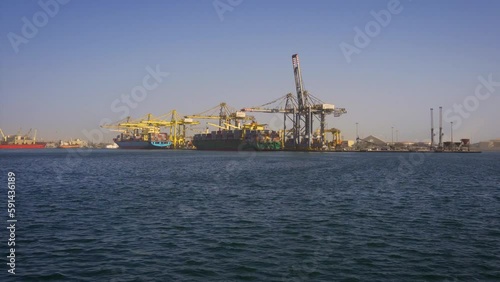 Cargo port in Dakar, Senegal