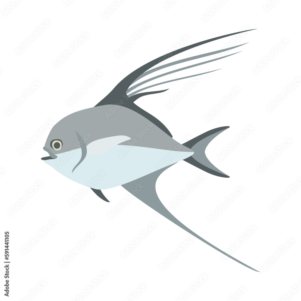イトヒキアジ。フラットなベクターイラスト。
African pompano. Flat designed vector illustration. イトヒキアジ。フラットなベクターイラスト。
African pompano. Flat designed vector illustration.
