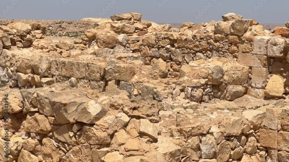 Avdat national park, Ancient Nabatean ruins in the Negev Desert, Israel, 4k cinematic Avdat national park, Ancient Nabatean ruins in the Negev Desert, Israel, 4k cinematic