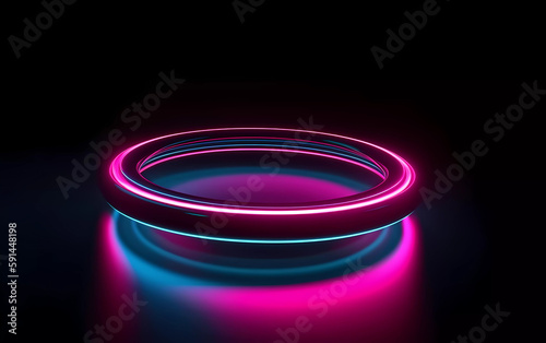 glowing rings background design