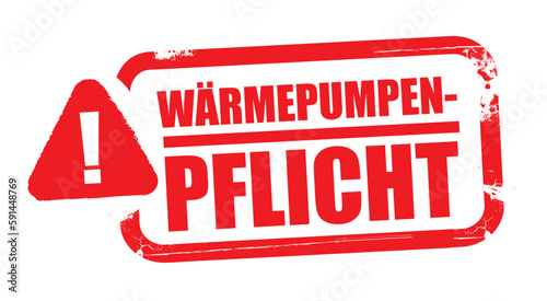 Stempel Wärmepumpen-Pflicht - Vektor Illustration