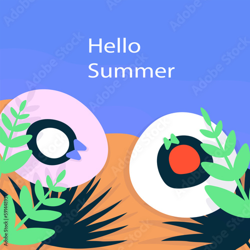 Banner of summer sale. Vector illustration