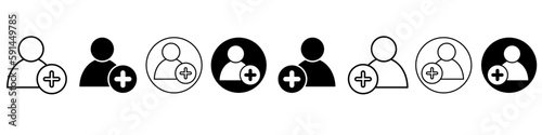 Add User vector Icon. registration illustration sign. avatar symbol. New Profile logo.