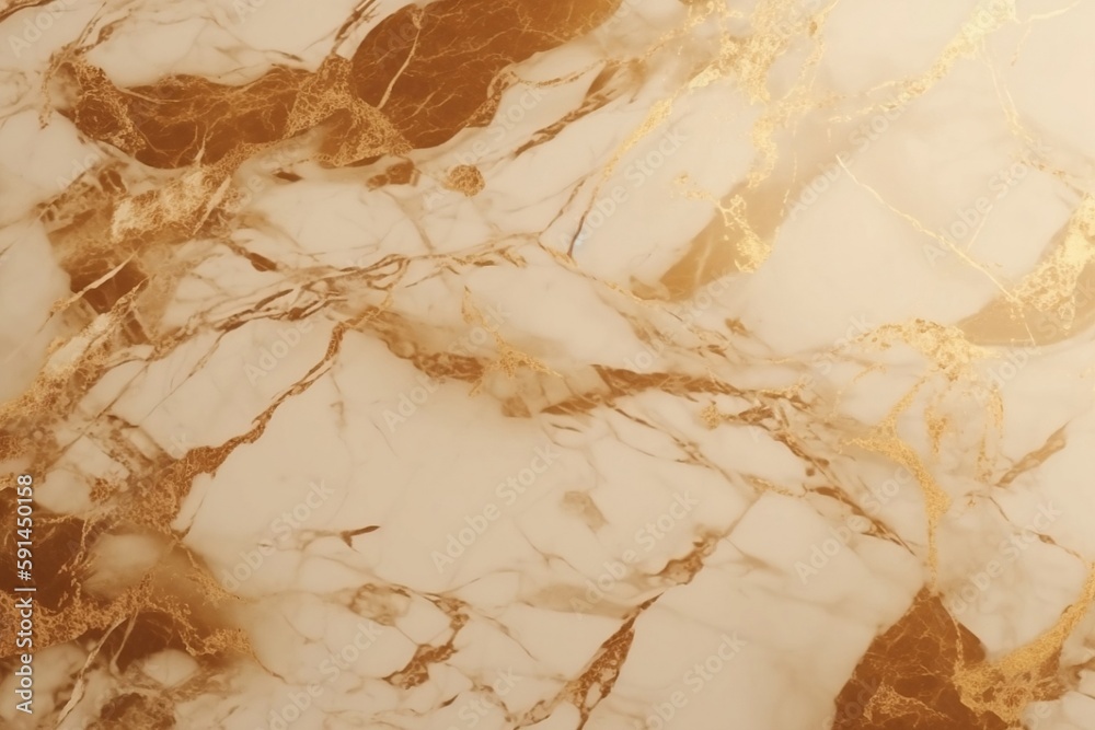 Fototapeta premium Gold Marble stone close up texture, generative ai