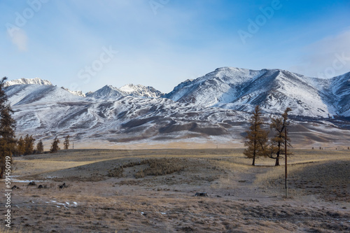 View of Altay mountains in the autumn © gumbao