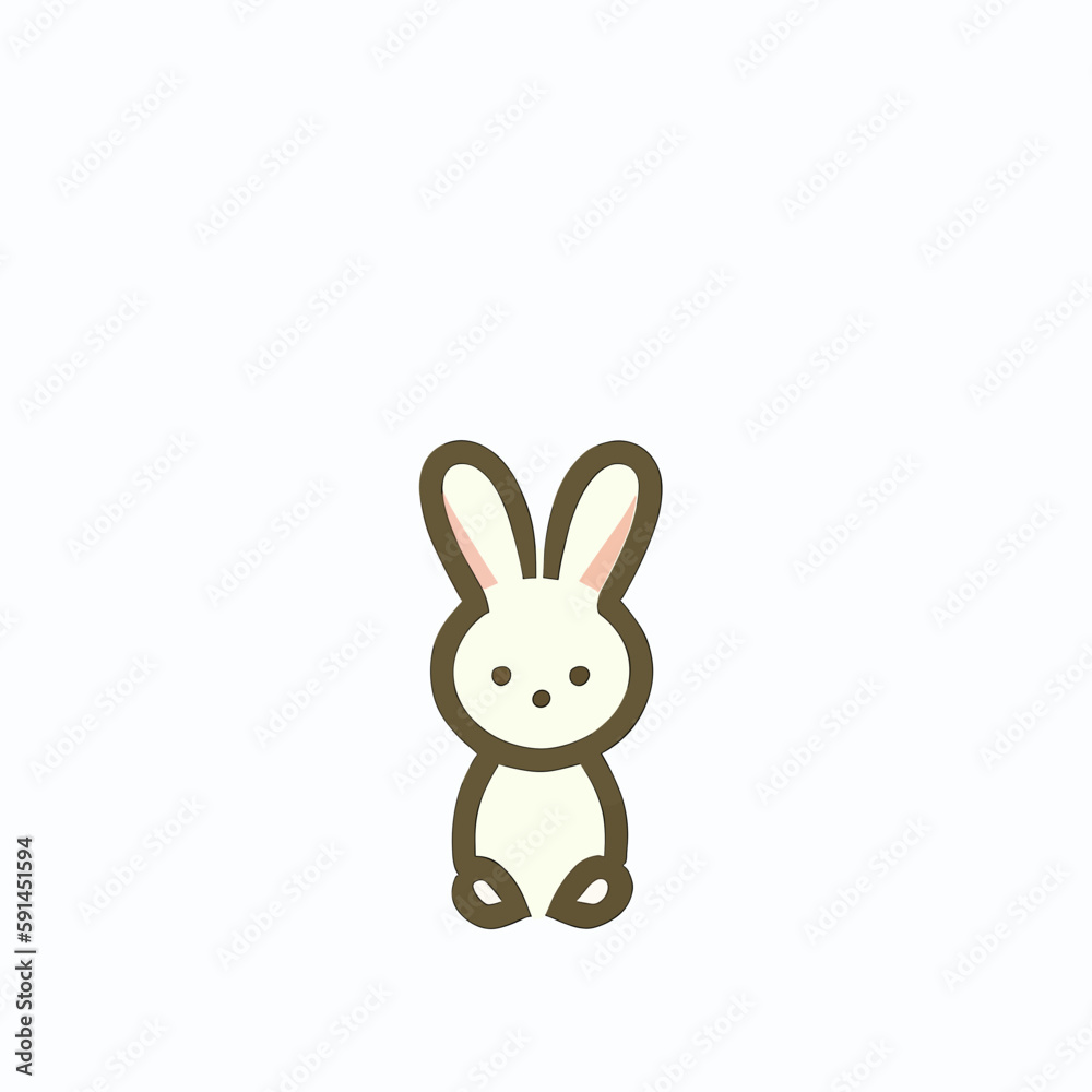 easter bunny isolated on white