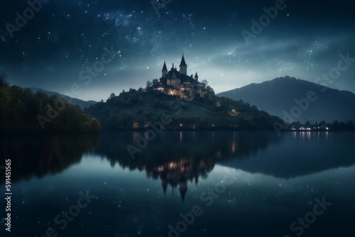 view of the castle made with generative ai © dirgananda