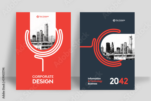 City Background Business Book Cover Design Template