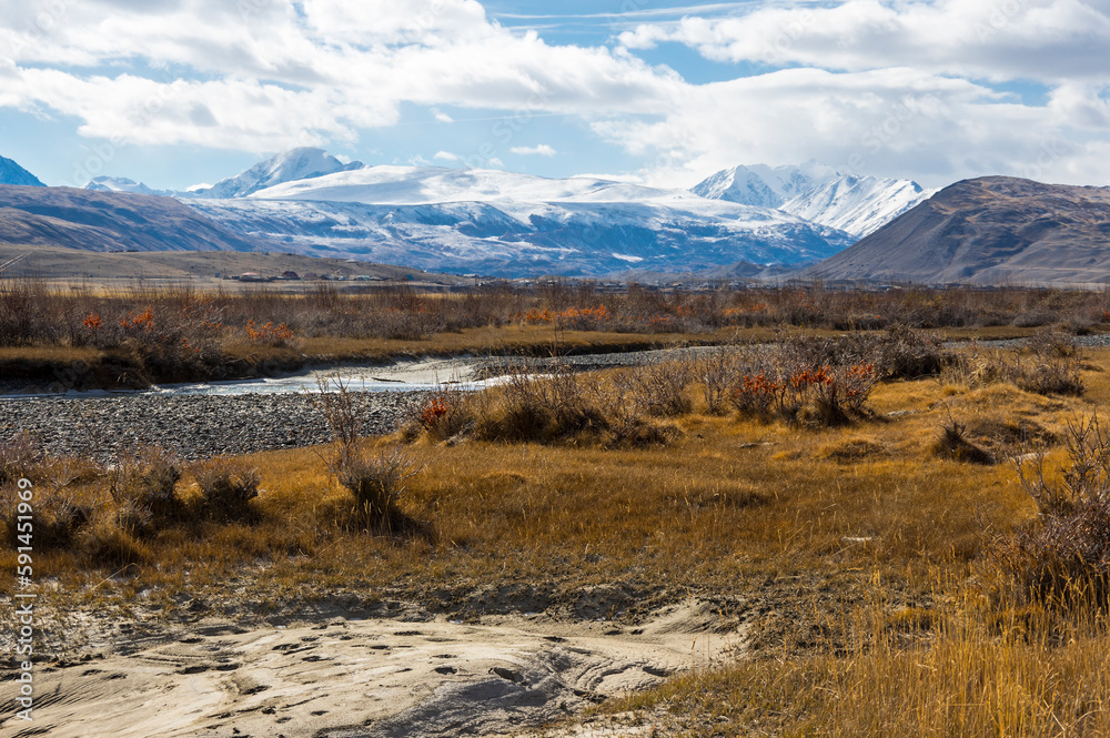 View of Altay mountains in the autumn View of Altay mountains in the autumn