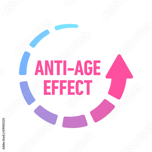 Anti aging formula cosmetics vector badge logo icon