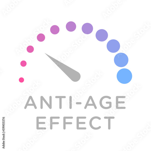Anti aging formula cosmetics vector badge logo icon