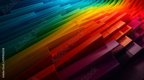 various colors of 3d render background generative ai