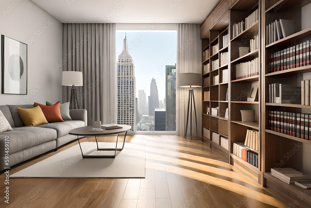 Φωτογραφία New modern luxury flat apartment living room showing the interior of the archite