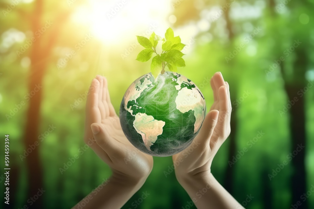 Earth Day Concept. Generative AI Earth Day Concept. Generative AI