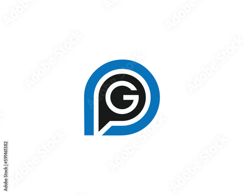 Abstract Style Letter PG, PG, PPG And GPP Creative Logo Design Element Vector Graphic Illustration. photo