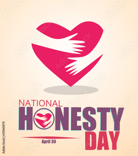 National honesty day April 30 vector illustration, suitable for web banner poster or card campaign