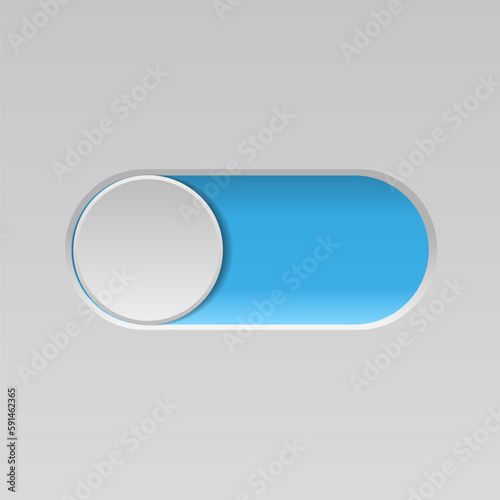 Slide switch and touch button. 3d rendering