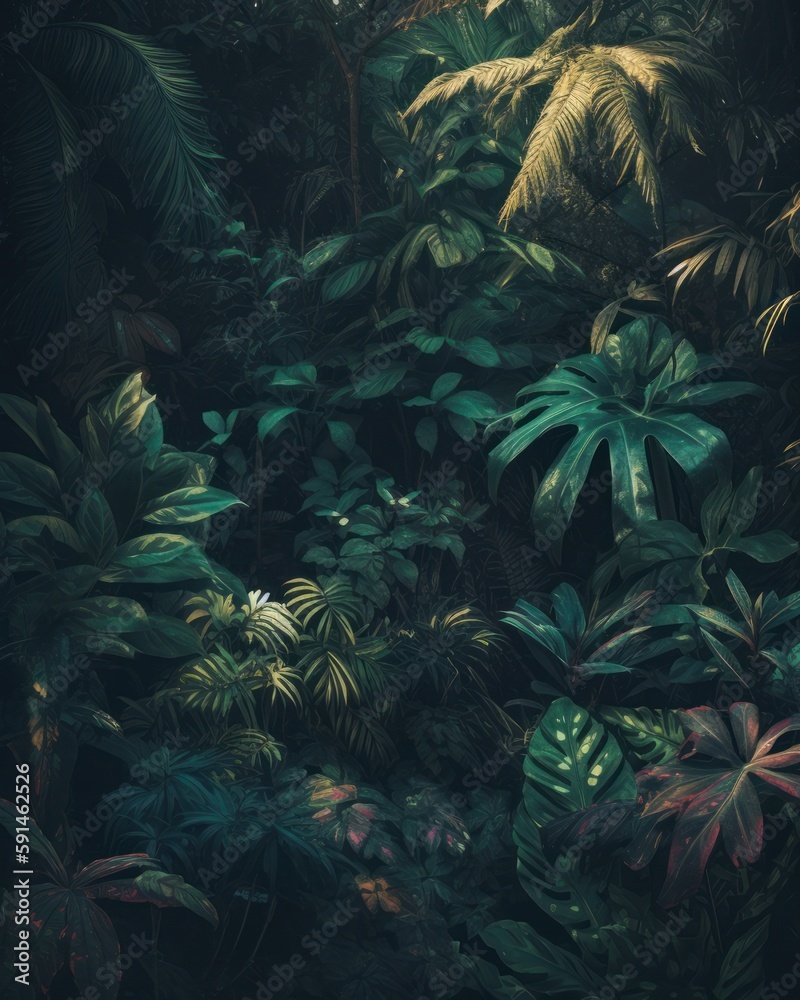 jungle background made with generative ai