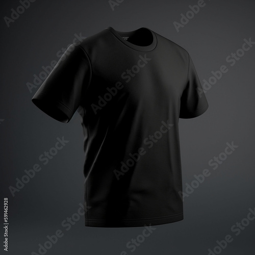 Black t-shirt for mockup 
