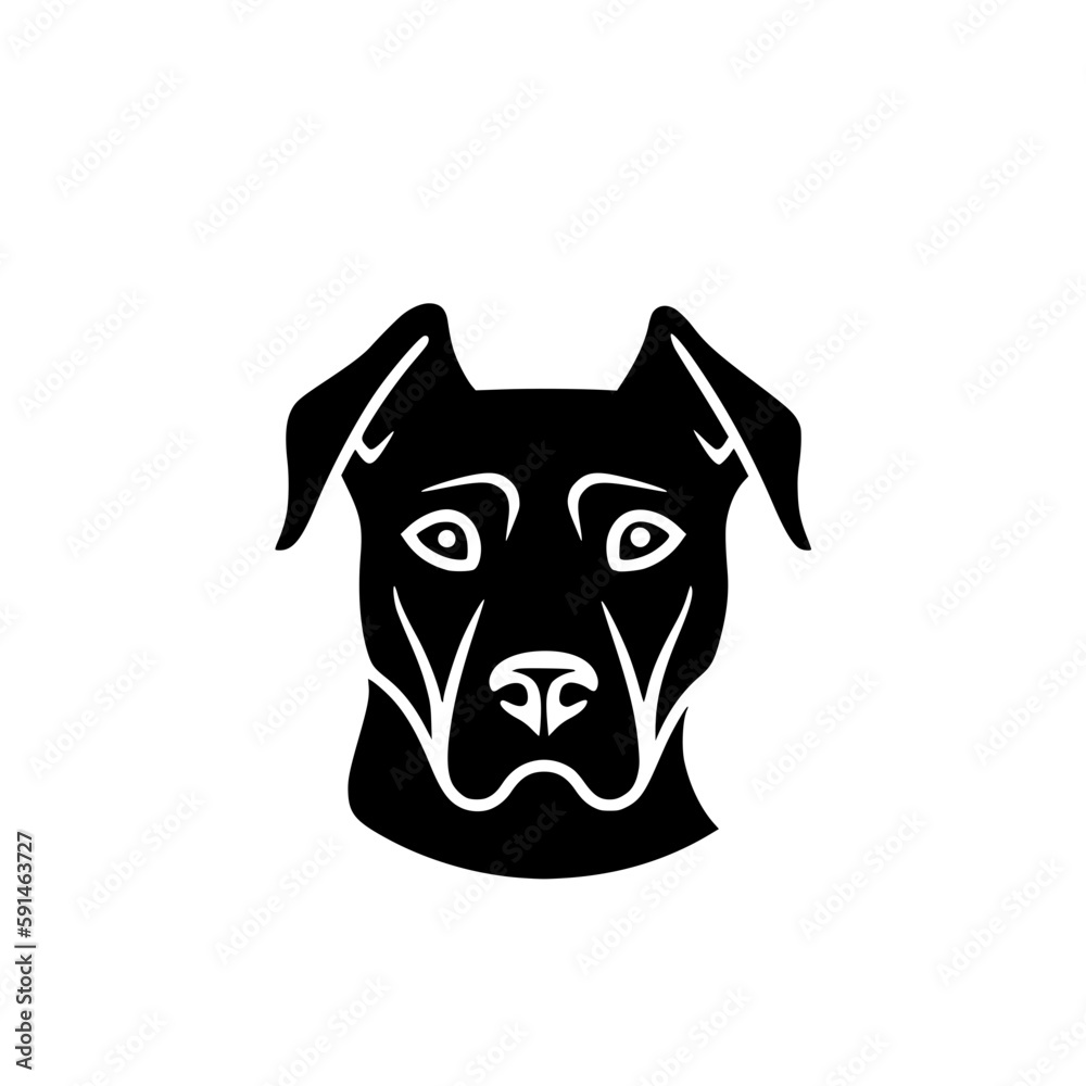 Dog head vector illustration isolated on transparent background Dog head vector illustration isolated on transparent background