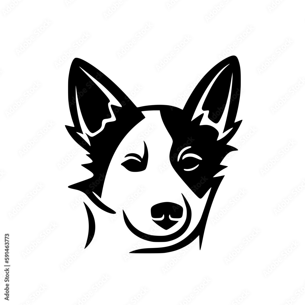 Dog head vector illustration isolated on transparent background Dog head vector illustration isolated on transparent background