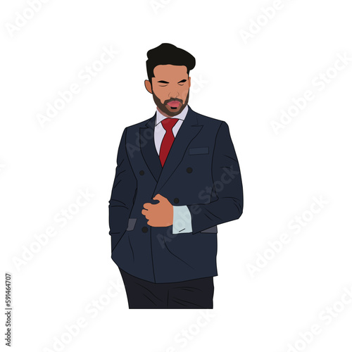 vector color nice man of smart-boy,pj
