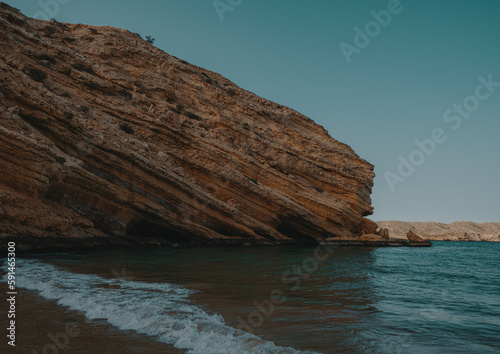 Sand beach during sunset in Oman