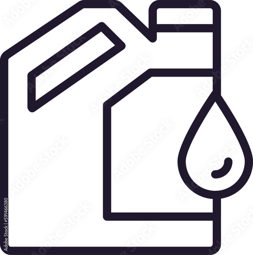 Single line icon of gas station on isolated white background. High quality editable stroke for mobile apps, web design, websites, online shops etc.