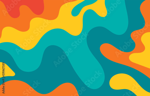 Colorful Groovy background design concept, abstract background
