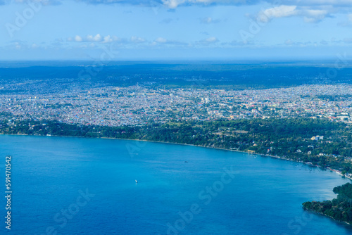 Aerial view of the Zanzibar city, capital of Zanzibar island (Unguja), Tanzania © ihorbondarenko