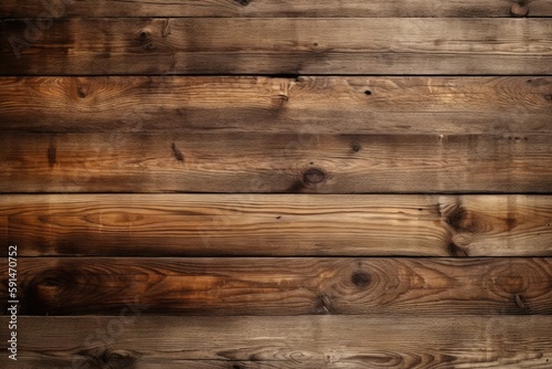 Wooden texture. Brown rustic wood texture. Wood background. Wooden plank floor background as wallpaper - Generative AI