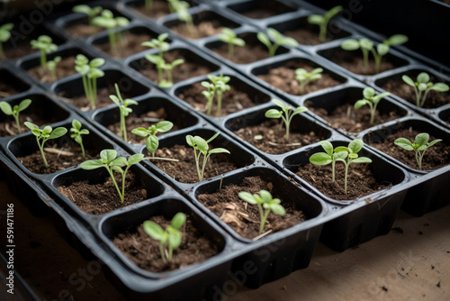 transplanting seedlings from bulk cell trays