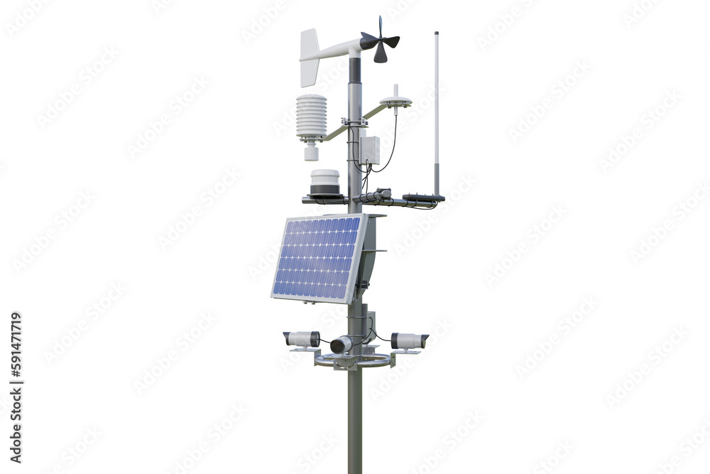 Weather station. 3d render isolated Weather station. 3d render isolated