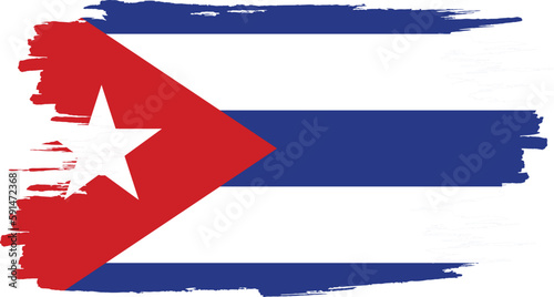 Brushstroke flag of CUBA