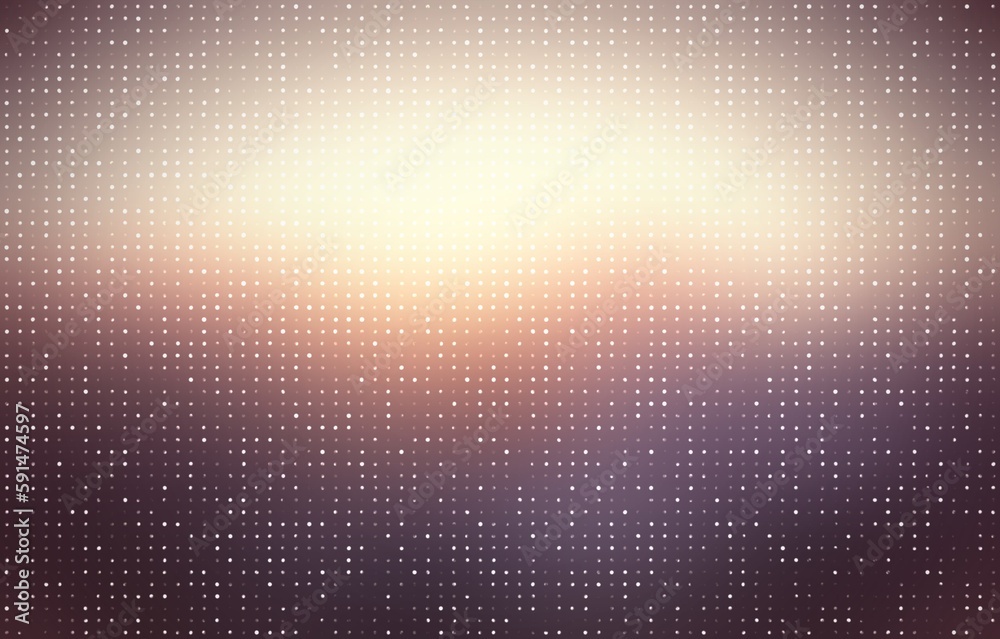 Geometric dot grid shimmering on dark purple defocus background. Geometric dot grid shimmering on dark purple defocus background.