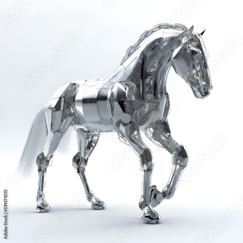 future technology sense glass art horse--generative AI
