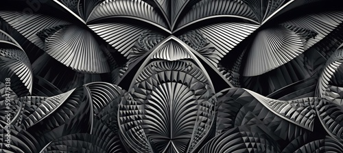  modern intricate shapes geometric wallpaper --Generative AI