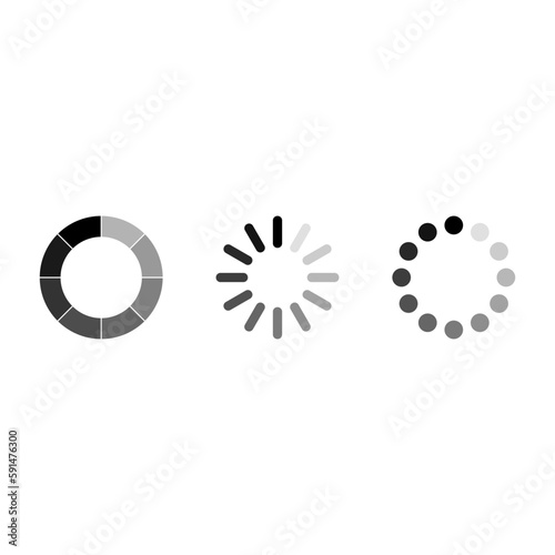 progres loading set icon circle vector