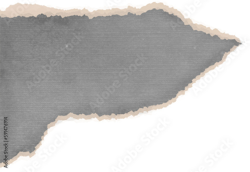 Scrapbook vintage torn paper. Old ripped Blanck for planner, notebook, journal