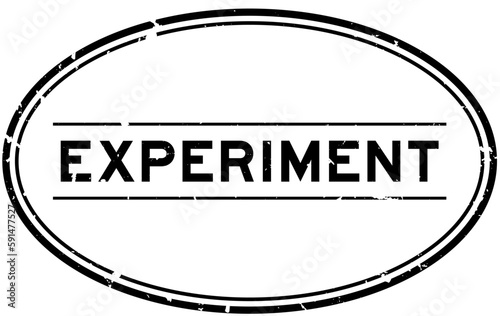 Grunge black experiment word oval rubber seal stamp on white background