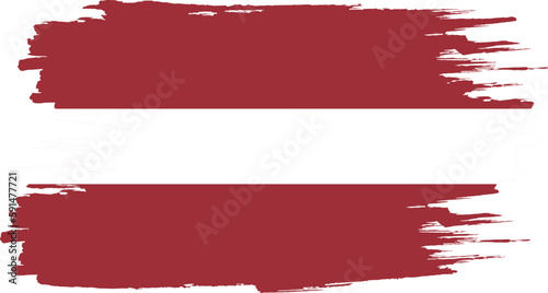 Brush stroke flag of LATVIA