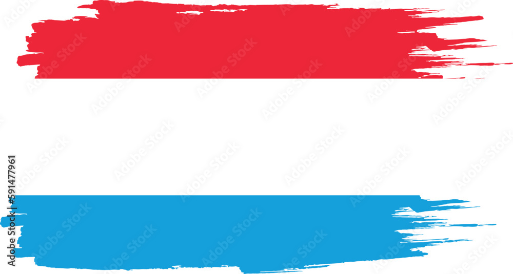 Brush stroke flag of LUXEMBOURG - obrazy, fototapety, plakaty 