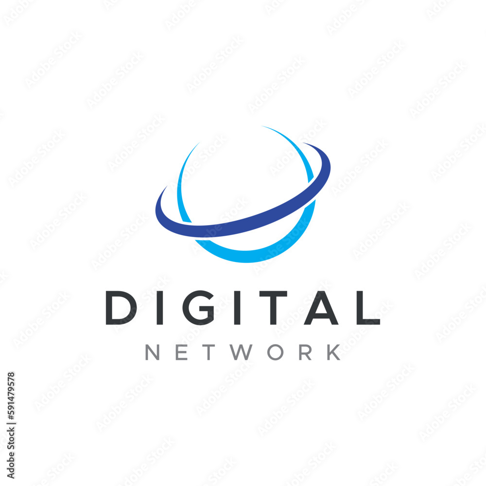 Logo design of futuristic global data or modern internet network.Logotype for business, web, technology. Logo design of futuristic global data or modern internet network.Logotype for business, web, technology.