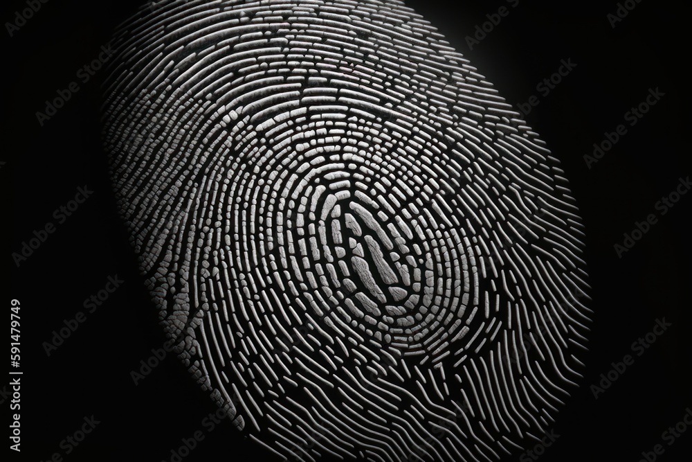 Real fingerprint in white background Super macro Real fingerprint in white background Super macro