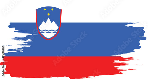 Fotografie Brushstroke flag of SLOVENIA